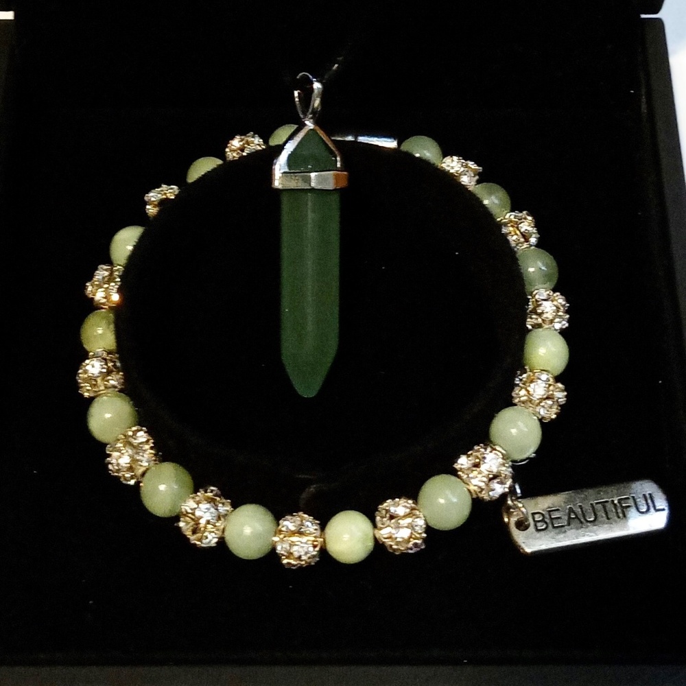 Green Aventurine Natural Handmade Stone Bracelet Set